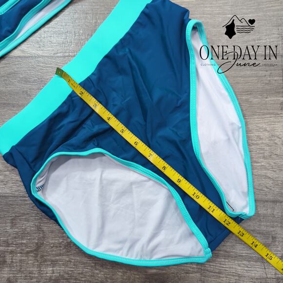 Blooming Jelly High Waist Crop Bikini Swimsuit Size S - Picture 5 of 6